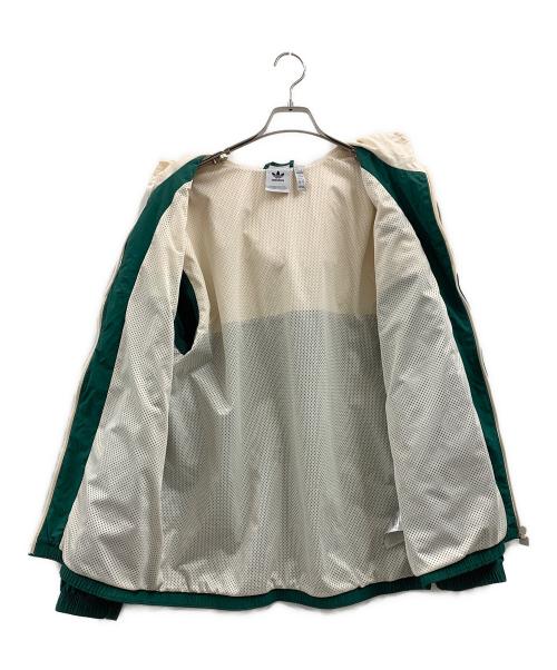 adidas（アディダス）adidas (アディダス) adidas　ウインドブレーカー アイボリー×グリーン サイズ:XXXLの古着・服飾アイテム