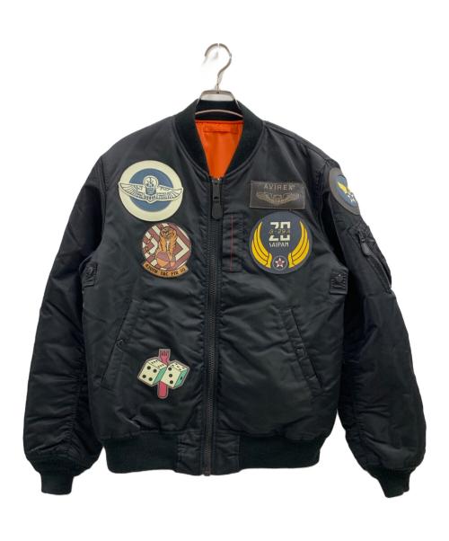 AVIREX（アヴィレックス）AVIREX (アヴィレックス) AVIREX　フライトジャケット ブラック サイズ:XLの古着・服飾アイテム