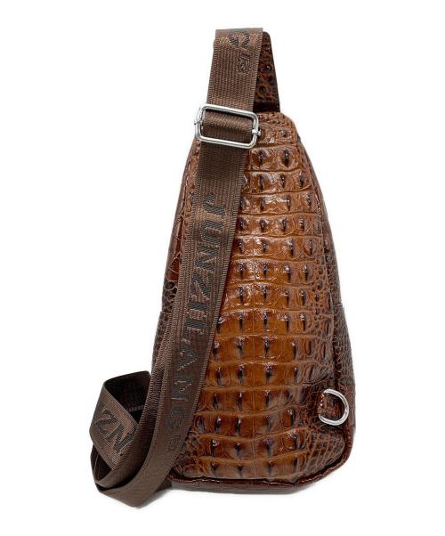 BOLINI（ボリーニ）BOLINI (ボリーニ) BOLINI　クロコ型押しボディーバッグ ブラウンの古着・服飾アイテム