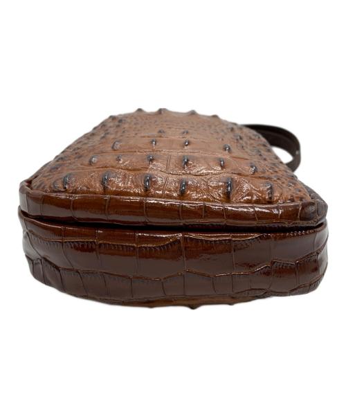 BOLINI（ボリーニ）BOLINI (ボリーニ) BOLINI　クロコ型押しボディーバッグ ブラウンの古着・服飾アイテム