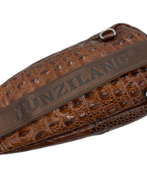 BOLINI（ボリーニ）BOLINI (ボリーニ) BOLINI　クロコ型押しボディーバッグ ブラウンの古着・服飾アイテム