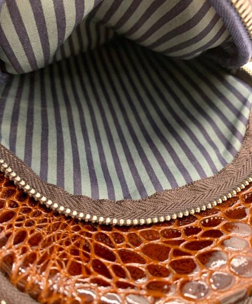 BOLINI（ボリーニ）BOLINI (ボリーニ) BOLINI　クロコ型押しボディーバッグ ブラウンの古着・服飾アイテム