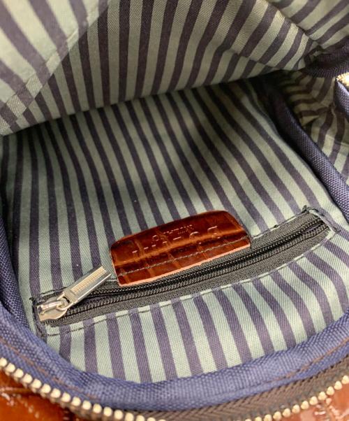 BOLINI（ボリーニ）BOLINI (ボリーニ) BOLINI　クロコ型押しボディーバッグ ブラウンの古着・服飾アイテム