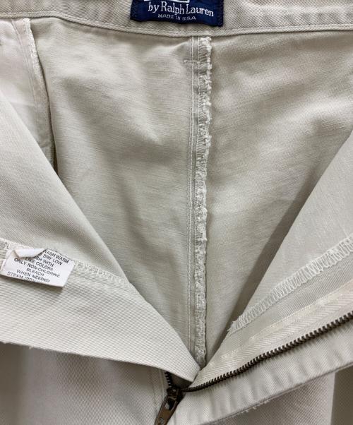 POLO RALPH LAUREN（ポロ・ラルフローレン）POLO RALPH LAUREN (ポロ・ラルフローレン) タックパンツ ベージュ サイズ:W38の古着・服飾アイテム