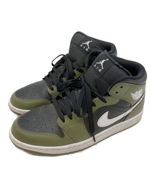 NIKE（ナイキ）NIKE (ナイキ) NIKE　Air Jordan 1 Mid　スニーカー オリーブ×ブラック サイズ:27.5ｃｍの古着・服飾アイテム
