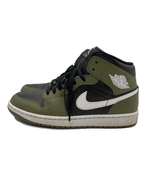 NIKE（ナイキ）NIKE (ナイキ) NIKE　Air Jordan 1 Mid　スニーカー オリーブ×ブラック サイズ:27.5ｃｍの古着・服飾アイテム