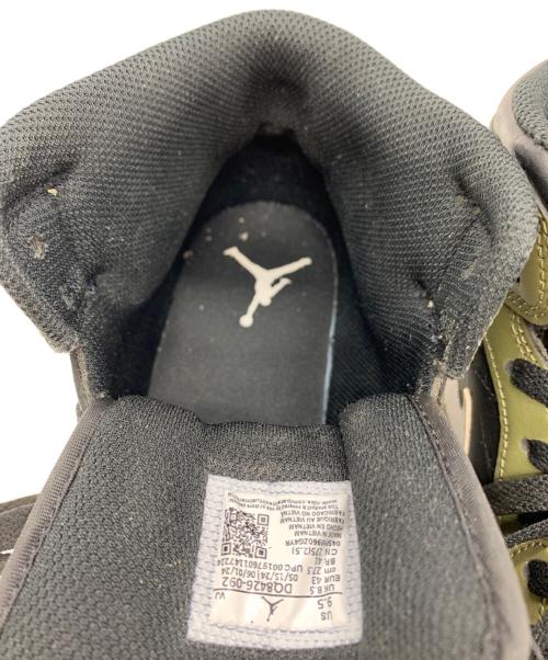 NIKE（ナイキ）NIKE (ナイキ) NIKE　Air Jordan 1 Mid　スニーカー オリーブ×ブラック サイズ:27.5ｃｍの古着・服飾アイテム