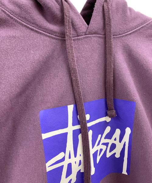 stussy（ステューシー）stussy (ステューシー) stussy　プルオーバーパーカー パープル サイズ:Lの古着・服飾アイテム