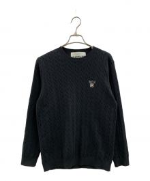 SATUR（セター）の古着「SATUR　薄手ニット」｜ブラック