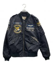 AVIREX（アヴィレックス）の古着「AVIREX　フライトジャケット」｜ブラック