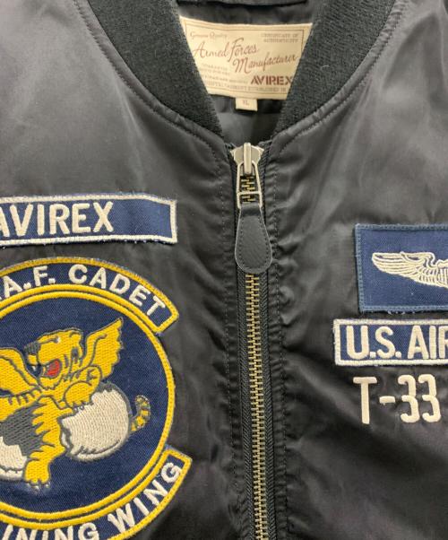 AVIREX（アヴィレックス）AVIREX (アヴィレックス) AVIREX　フライトジャケット ブラック サイズ:XLの古着・服飾アイテム