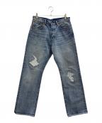 UNIONユニオン）の古着「UNION ダメージ加工デニムパンツ」｜インディゴ