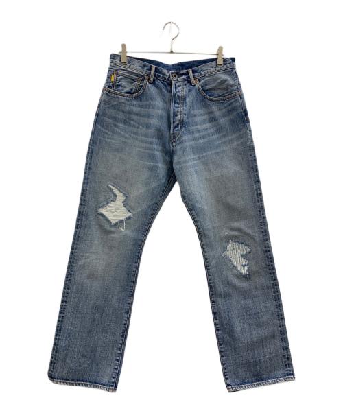 UNION（ユニオン）UNION (ユニオン) UNION ダメージ加工デニムパンツ インディゴ サイズ:2の古着・服飾アイテム