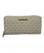 MICHAEL KORSマイケル・コース）の古着「MICHAEL KORS　ラウンドファスナー財布」｜アイボリー