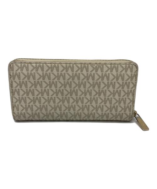 MICHAEL KORS（マイケル・コース）MICHAEL KORS (マイケル・コース) MICHAEL KORS　ラウンドファスナー財布 アイボリーの古着・服飾アイテム