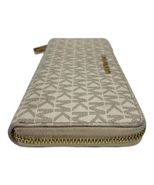 MICHAEL KORS（マイケル・コース）MICHAEL KORS (マイケル・コース) MICHAEL KORS　ラウンドファスナー財布 アイボリーの古着・服飾アイテム