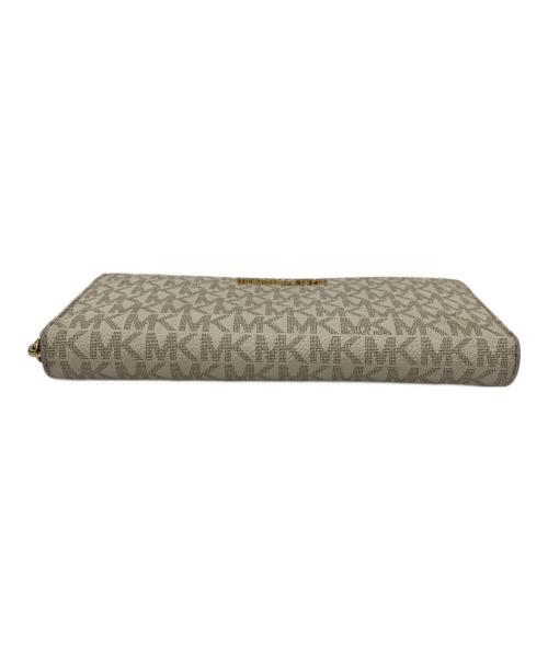 MICHAEL KORS（マイケル・コース）MICHAEL KORS (マイケル・コース) MICHAEL KORS　ラウンドファスナー財布 アイボリーの古着・服飾アイテム