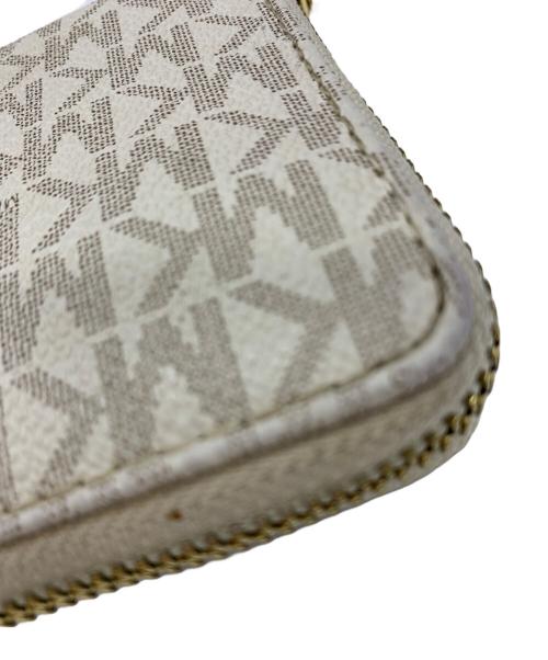 MICHAEL KORS（マイケル・コース）MICHAEL KORS (マイケル・コース) MICHAEL KORS　ラウンドファスナー財布 アイボリーの古着・服飾アイテム