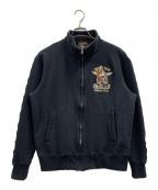 VANSONバンソン）の古着「VANSON　ジップジャケット」｜ブラック