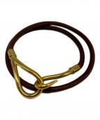 HERMESエルメス）の古着「レザーブレスレット」｜ブラウン