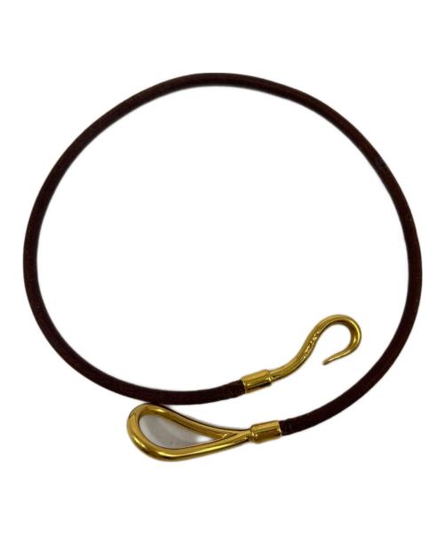 HERMES（エルメス）HERMES (エルメス) レザーブレスレット ブラウンの古着・服飾アイテム