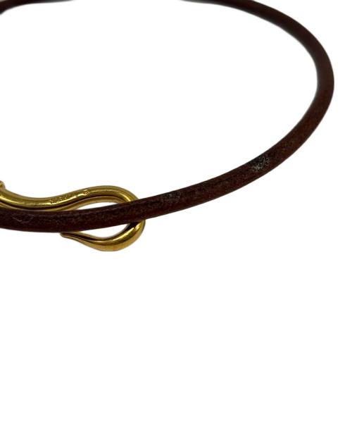 HERMES（エルメス）HERMES (エルメス) レザーブレスレット ブラウンの古着・服飾アイテム