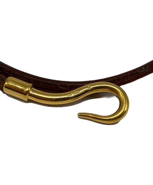 HERMES（エルメス）HERMES (エルメス) レザーブレスレット ブラウンの古着・服飾アイテム