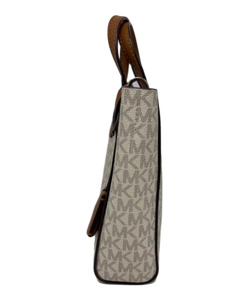 MICHAEL KORS（マイケル・コース）MICHAEL KORS (マイケル・コース) 2WAYショルダーバッグ アイボリー×ブラウンの古着・服飾アイテム