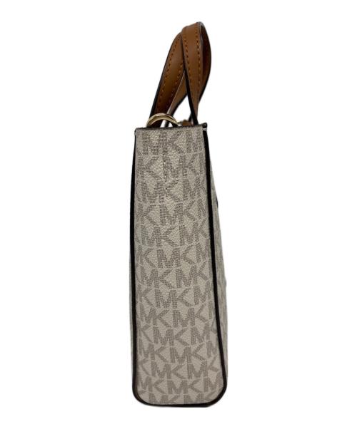 MICHAEL KORS（マイケル・コース）MICHAEL KORS (マイケル・コース) 2WAYショルダーバッグ アイボリー×ブラウンの古着・服飾アイテム