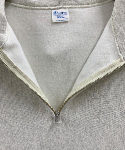 Champion REVERSE WEAVE（チャンピオン リバース ウィーブ）Champion REVERSE WEAVE (チャンピオン リバース ウィーブ) ハーフジップドロストプルオーバー グレー サイズ:Mの古着・服飾アイテム