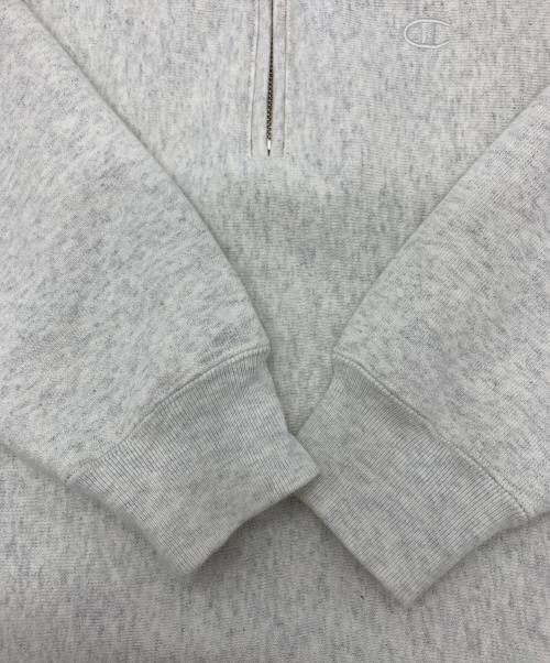 Champion REVERSE WEAVE（チャンピオン リバース ウィーブ）Champion REVERSE WEAVE (チャンピオン リバース ウィーブ) ハーフジップドロストプルオーバー グレー サイズ:Mの古着・服飾アイテム