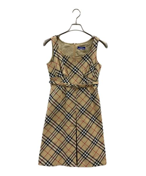 BURBERRY BLUE LABEL（バーバリー ブルー レーベル）BURBERRY BLUE LABEL (バーバリー ブルー レーベル) BURBERRY BLUE LABEL　ノースリーブワンピース ブラウン サイズ:38の古着・服飾アイテム