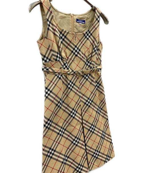 BURBERRY BLUE LABEL（バーバリー ブルー レーベル）BURBERRY BLUE LABEL (バーバリー ブルー レーベル) BURBERRY BLUE LABEL　ノースリーブワンピース ブラウン サイズ:38の古着・服飾アイテム