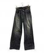 ATTACHMENTアタッチメント）の古着「11オンスデニム フラップジーンズ」｜ブラック
