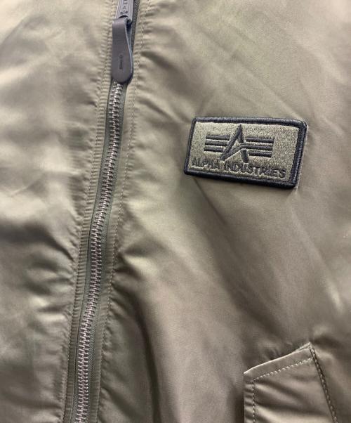 ALPHA（アルファ）ALPHA (アルファ) MA-1ジャケット カーキ×レッド サイズ:Mの古着・服飾アイテム