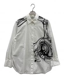 Desigual（デシグアル）の古着「Desigual　長袖シャツ」｜ホワイト×ブラック