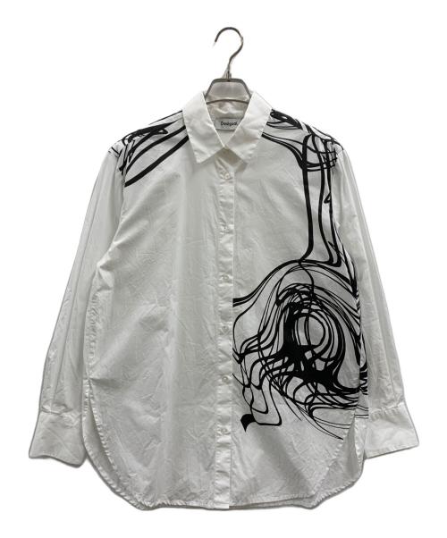 Desigual（デシグアル）Desigual (デシグアル) Desigual　長袖シャツ ホワイト×ブラック サイズ:SMの古着・服飾アイテム