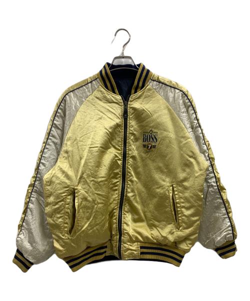 BOSS（ボス）BOSS (ボス) リバーシブルジャンパー ゴールド×ネイビー サイズ:不明の古着・服飾アイテム