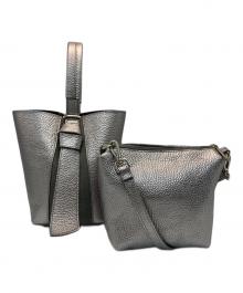 AULENTTI（オウレンティ）の古着「AULENTTI　ハンドバッグ」｜シルバーカラー