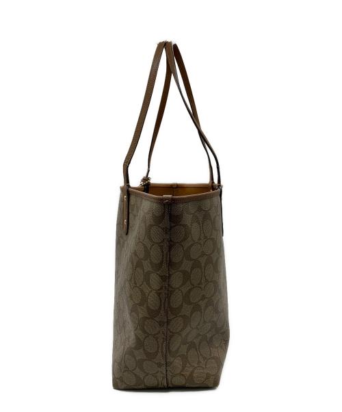 COACH（コーチ）COACH (コーチ) COACH　シグネチャー　トートバッグ ベージュ×ブラウンの古着・服飾アイテム