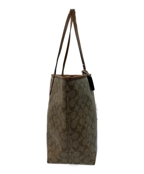 COACH（コーチ）COACH (コーチ) COACH　シグネチャー　トートバッグ ベージュ×ブラウンの古着・服飾アイテム