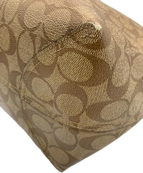 COACH（コーチ）COACH (コーチ) COACH　シグネチャー　トートバッグ ベージュ×ブラウンの古着・服飾アイテム