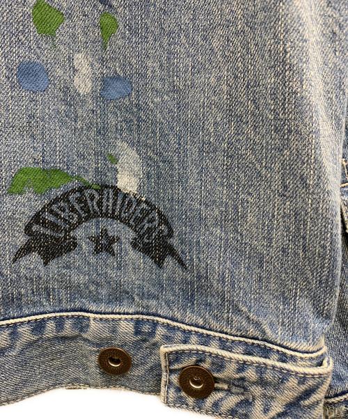 Liberaiders（リベレイダース）Liberaiders (リベレイダース) Liberaiders  FLAG DENIM JACKET ペイントデニムジャケット インディゴ サイズ:Mの古着・服飾アイテム