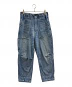 Liberaidersリベレイダース）の古着「Liberaiders　ベイカーデニムサルエルパンツ　　デニムパンツ」｜インディゴ