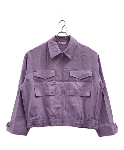 SOFTHYPHEN（ソフトハイフン）SOFTHYPHEN (ソフトハイフン) ジップジャケット パープル サイズ:Lの古着・服飾アイテム