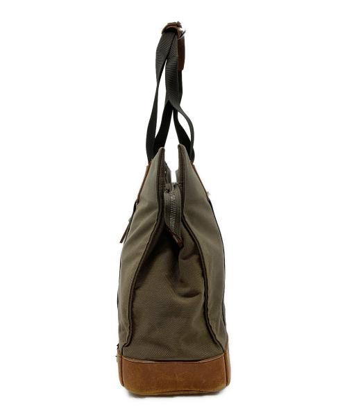 PORTER（ポーター）PORTER (ポーター) PORTER　ROOT　トートバッグ カーキ×ブラウンの古着・服飾アイテム