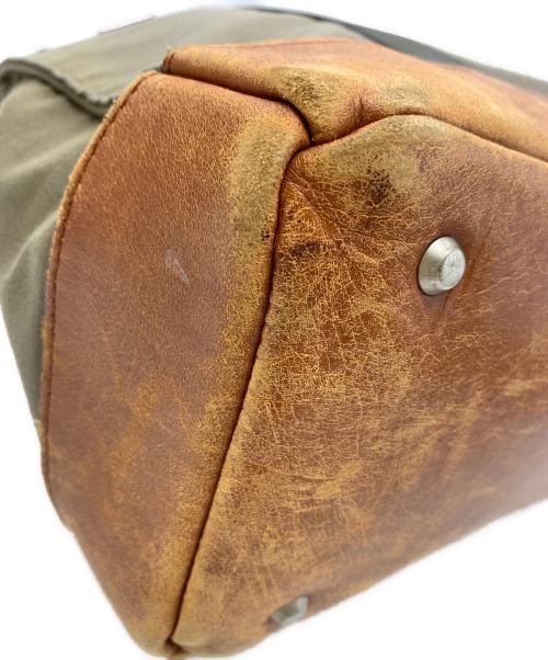 PORTER（ポーター）PORTER (ポーター) PORTER　ROOT　トートバッグ カーキ×ブラウンの古着・服飾アイテム