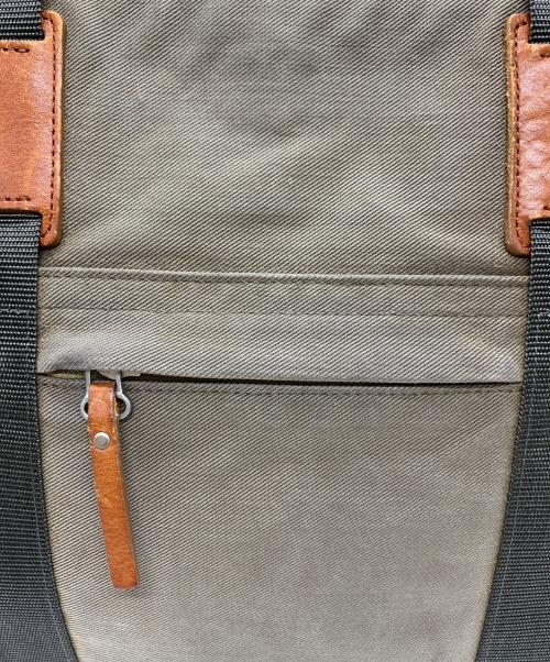 PORTER（ポーター）PORTER (ポーター) PORTER　ROOT　トートバッグ カーキ×ブラウンの古着・服飾アイテム