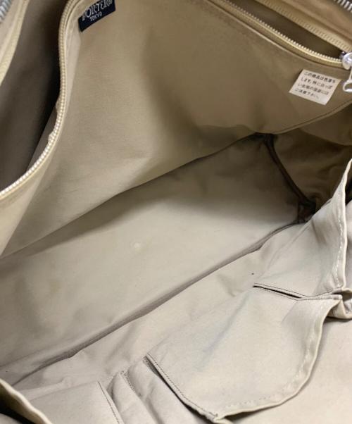 PORTER（ポーター）PORTER (ポーター) PORTER　ROOT　トートバッグ カーキ×ブラウンの古着・服飾アイテム