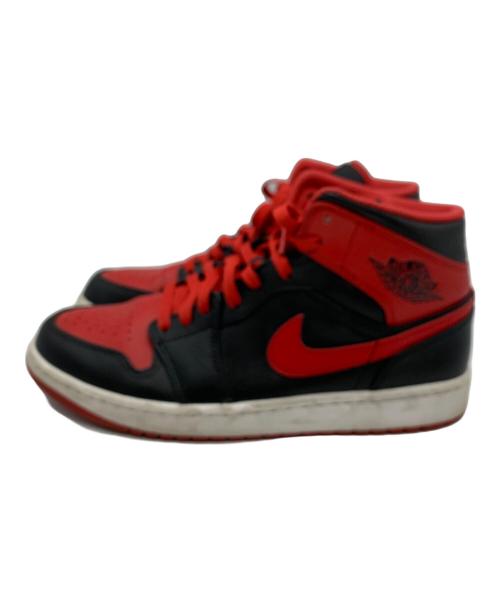 NIKE（ナイキ）NIKE (ナイキ) NIKE　Air Jordan 1 Mid　スニーカー ブラック×レッド サイズ:27cmの古着・服飾アイテム